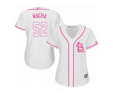 Women's Majestic St. Louis Cardinals #52 Michael Wacha Replica White Fashion MLB Jersey