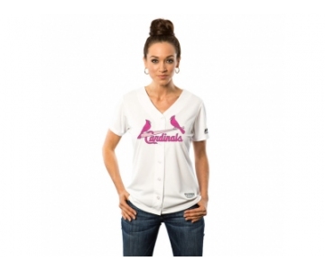 Women's St. Louis Cardinals White Home 2016 Mother's Day Cool Base Team Jersey