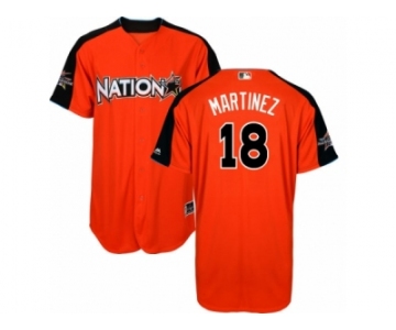 Youth Majestic St. Louis Cardinals #18 Carlos Martinez Replica Orange National League 2017 MLB All-Star MLB Jersey