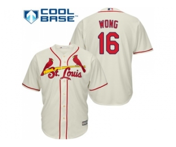 Youth St.Louis Cardinals #16 Kolten Wong Cream Cool Base Stitched MLB Jersey