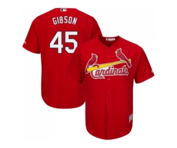 Youth St.Louis Cardinals #45 Bob Gibson Red Cool Base Stitched MLB Jersey