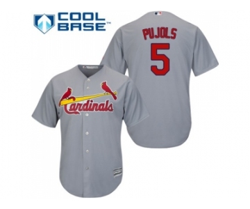 Youth St.Louis Cardinals #5 Albert Pujols Grey Cool Base Stitched MLB Jersey