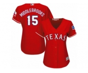 Women's Majestic Texas Rangers #15 Will Middlebrooks Replica Red Alternate Cool Base MLB Jersey