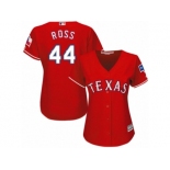 Women's Majestic Texas Rangers #44 Tyson Ross Authentic Red Alternate Cool Base MLB Jersey