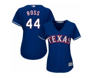 Women's Majestic Texas Rangers #44 Tyson Ross Authentic Royal Blue Alternate 2 Cool Base MLB Jersey