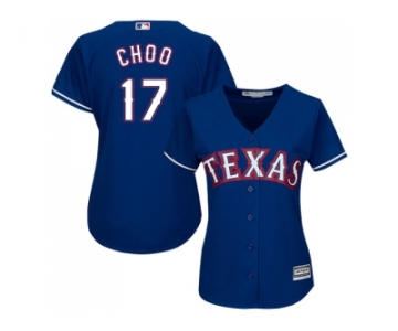 Women's Texas Rangers #17 Shin-Soo Choo Blue Alternate Stitched MLB Jersey