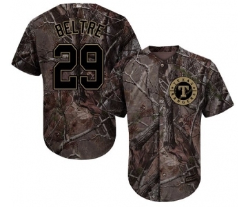 Youth Majestic Texas Rangers #29 Adrian Beltre Authentic Camo Realtree Collection Flex Base MLB Jersey