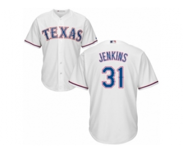 Youth Majestic Texas Rangers #31 Ferguson Jenkins Authentic White Home Cool Base MLB Jersey