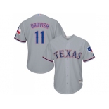 Youth Texas Rangers #11 Yu Darvish Grey Cool Base Stitched MLB Jersey