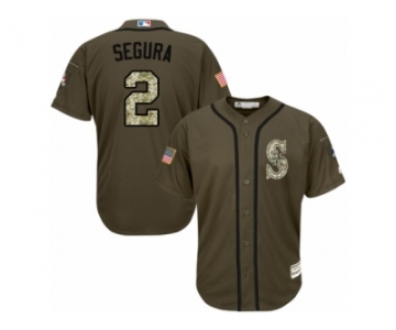 Youth Majestic Seattle Mariners #2 Jean Segura Authentic Green Salute to Service MLB Jersey