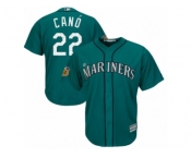 Youth Majestic Seattle Mariners #22 Robinson Cano Authentic Aqua 2017 Spring Training Cool Base MLB Jersey