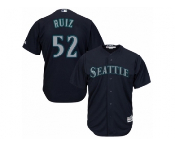 Youth Majestic Seattle Mariners #52 Carlos Ruiz Replica Navy Blue Alternate 2 Cool Base MLB Jersey