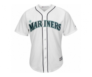 Youth Seattle Mariners Majestic Blank White Home Cool Base Jersey