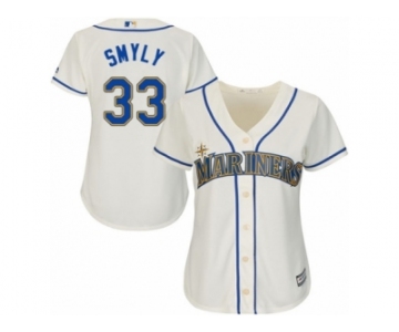 Women's Majestic Seattle Mariners #33 Drew Smyly Replica Cream Alternate Cool Base MLB Jersey