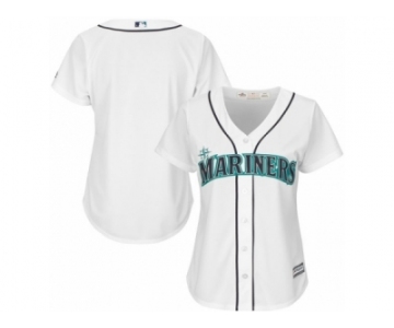 Women's Seattle Mariners Majestic Blank White Home Cool Base Jersey