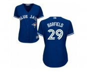Women Majestic Toronto Blue Jays #29 Jesse Barfield Authentic Blue Alternate MLB Jersey