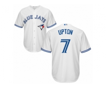 Youth Majestic Toronto Blue Jays #7 B.J. Upton Authentic White Home MLB Jersey