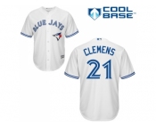 Youth Toronto Blue Jays #21 Roger Clemens White Cool Base Stitched MLB Jersey