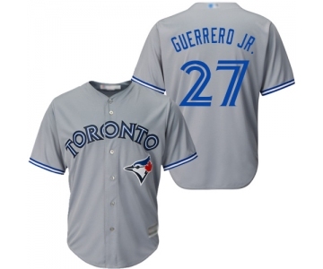 Youth Toronto Blue Jays #27 Vladimir Guerrero Jr. Authentic Grey Road Baseball Jersey