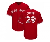 Youth Toronto Blue Jays #29 Joe Carter Red Cool Base Canada Day Stitched MLB Jersey