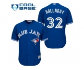 Youth Toronto Blue Jays #32 Roy Halladay Blue Cool Base Stitched MLB Jersey