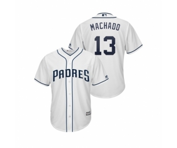 Youth Padres #13 Manny Machado Majestic Home Cool Base Jersey