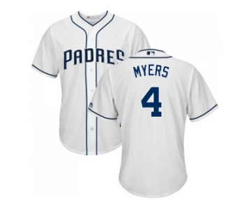 Youth San Diego Padres #4 Wil Myers White Cool Base Stitched MLB Jersey