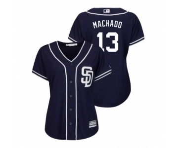 Women's Padres #13 Manny Machado Majestic Alternate Cool Base Jersey