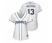 Women's Padres #13 Manny Machado Majestic Home Cool Base Jersey