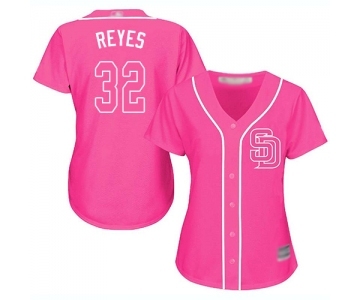 Women's San Diego Padres #32 Franmil Reyes Replica Pink Fashion Cool Base Baseball Jersey