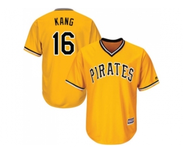 Youth Pittsburgh Pirates #16 Jung-ho Kang Gold Cool Base Stitched MLB Jersey