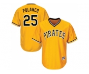 Youth Pittsburgh Pirates #25 Gregory Polanco Gold Cool Base Stitched MLB Jersey