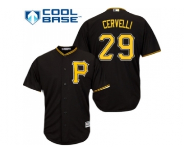 Youth Pittsburgh Pirates #29 Francisco Cervelli Black Cool Base Stitched MLB Jersey
