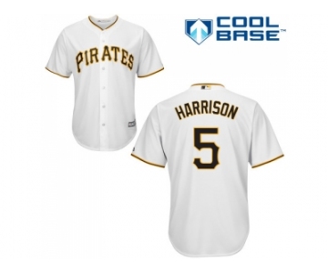 Youth Pittsburgh Pirates #5 Josh Harrison White Cool Base Stitched MLB Jersey