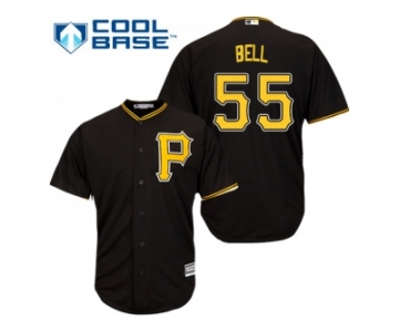 Youth Pittsburgh Pirates #55 Josh Bell Black Cool Base Stitched MLB Jersey