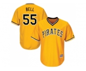 Youth Pittsburgh Pirates #55 Josh Bell Gold Cool Base Stitched MLB Jersey
