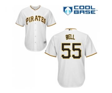 Youth Pittsburgh Pirates #55 Josh Bell White Cool Base Stitched MLB Jersey