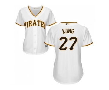 Women Pittsburgh Pirates #27 Jung-ho Kang White Home Stitched MLB Jersey