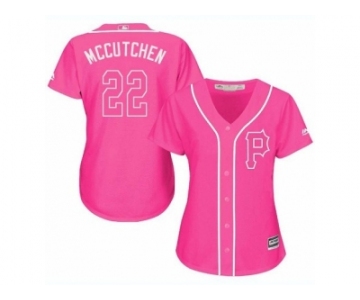Women's Majestic Pittsburgh Pirates #22 Andrew McCutchen Replica Pink Fashion Cool Base MLB Jersey