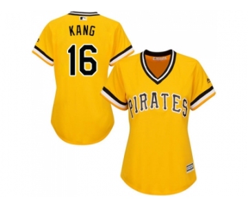 Women's Pittsburgh Pirates #16 Jung-ho Kang Gold Alternate Stitched MLB Jersey