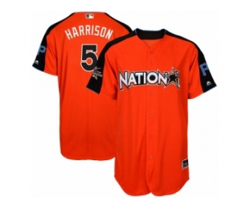 Youth Majestic Pittsburgh Pirates #5 Josh Harrison Replica Orange National League 2017 MLB All-Star MLB Jersey