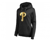 Women's Philadelphia Phillies Gold Collection Pullover Hoodie Black