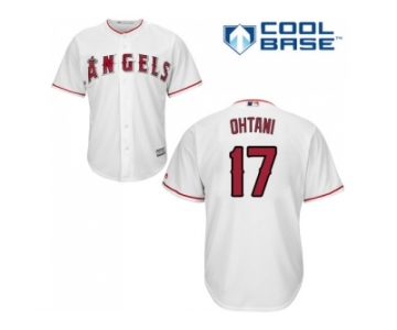 Youth Los Angeles Angels Of Anaheim #17 Shohei Ohtani White Cool Base Stitched MLB Jersey