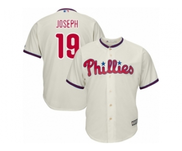 Youth Majestic Philadelphia Phillies #19 Tommy Joseph Authentic Cream Alternate Cool Base MLB Jersey