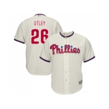 Youth Philadelphia Phillies #26 Chase Utley Stitched Cream MLB Jersey