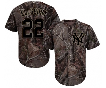 Youth Majestic New York Yankees #22 Jacoby Ellsbury Authentic Camo Realtree Collection Flex Base MLB Jersey