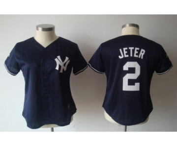 women mlb jerseys new york yankees #2 jeter dk.blue