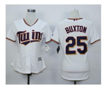 Women Minnesota Twins #25 Byron Buxton White jerseys