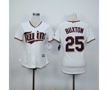 women mlb jerseys minnesota twins #25 buxton white[buxton]