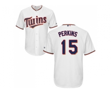 Youth Minnesota Twins #15 Glen Perkins White Cool Base Stitched MLB Jersey